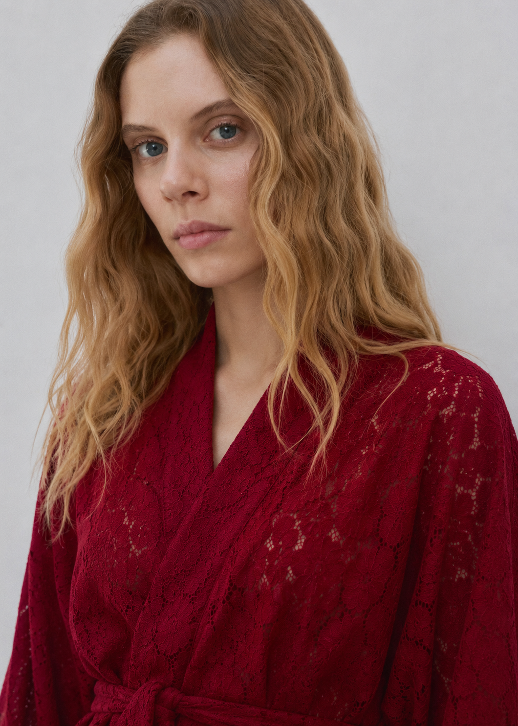 Women Maroon Wrap Top with Trousers