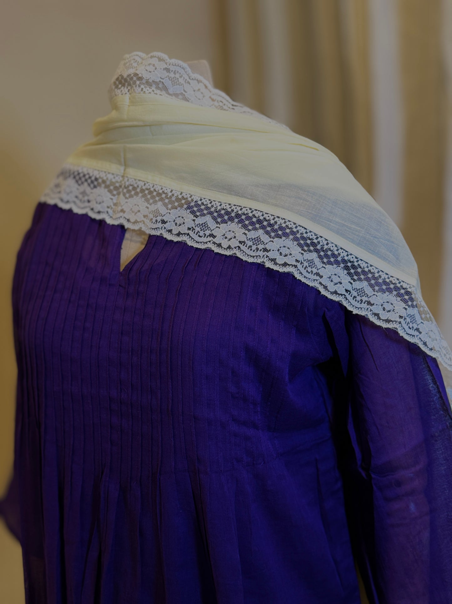 Women Purple Kurta Set with Dupatta