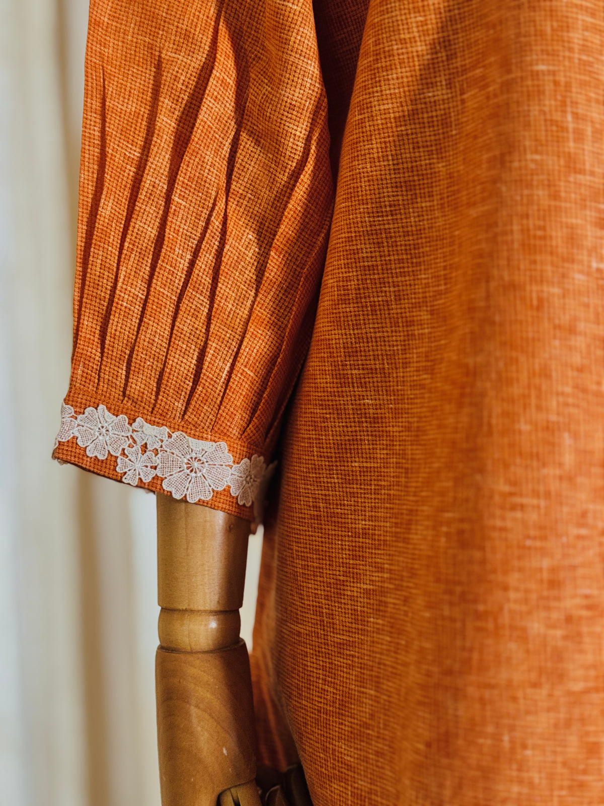 Women Rust Linen Coord Set