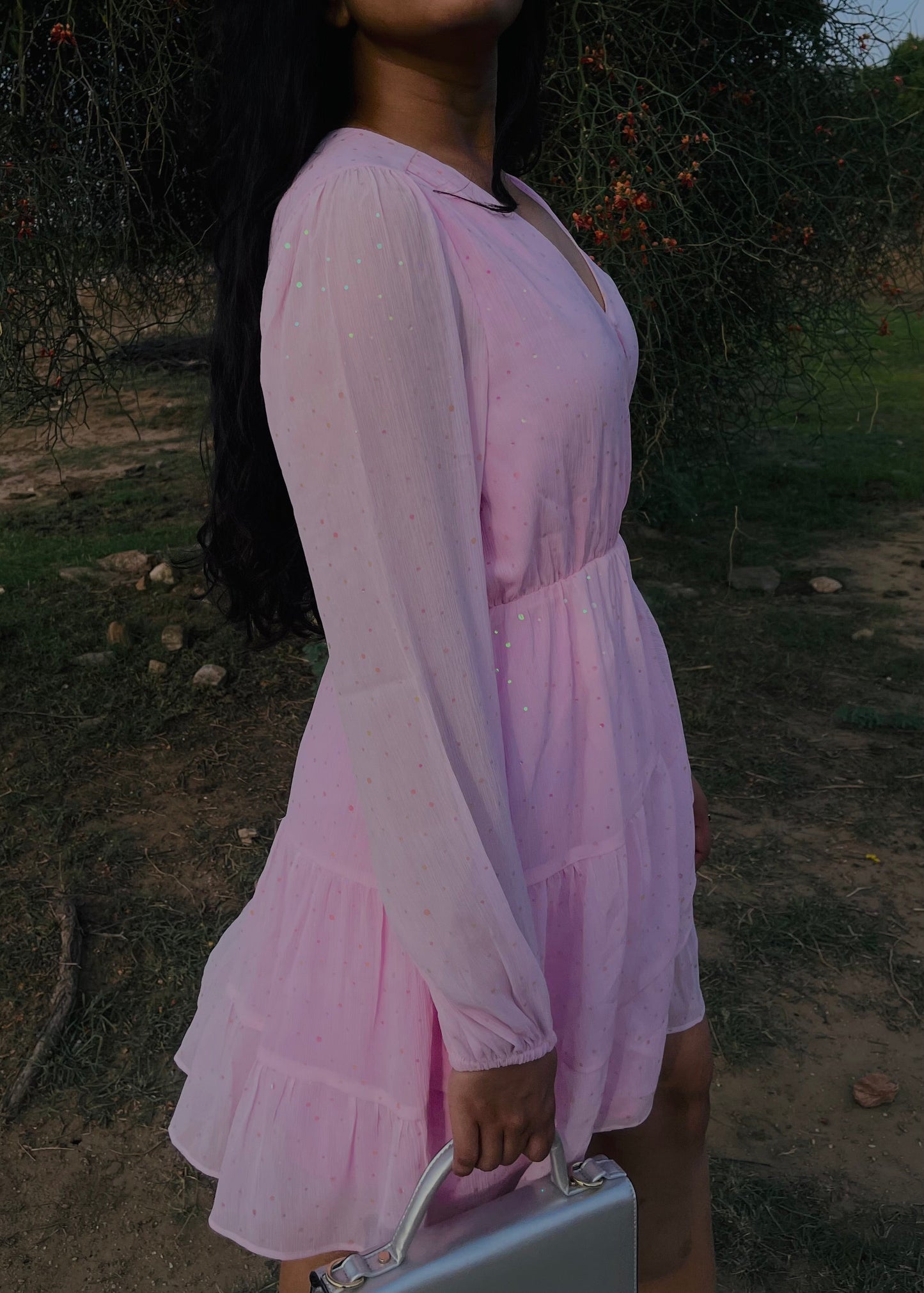 Women Pink Fit & Flare Mini Dress - Ziona MuL