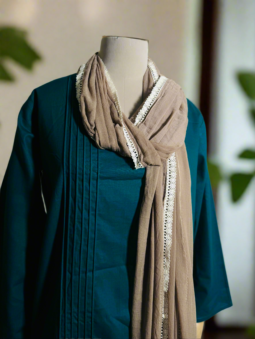 Women Green Kurta set with Dupatta