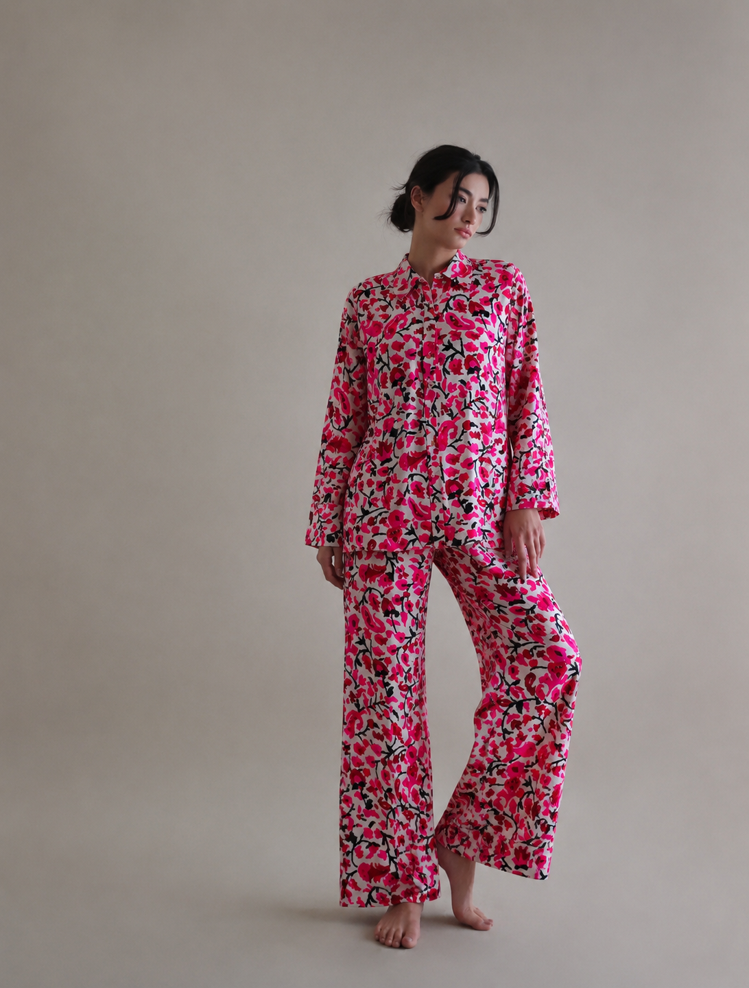 Women Pink Printed Coord Set