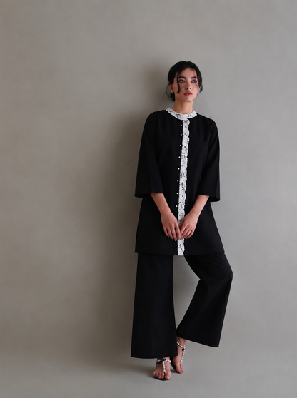 Women Sustainable Black Kurta Set