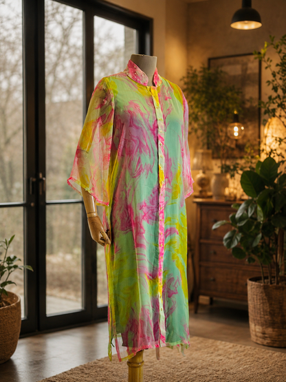 Women Multicolor Pearl Embellished Dress