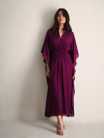 Women Wine Midi length Kaftan