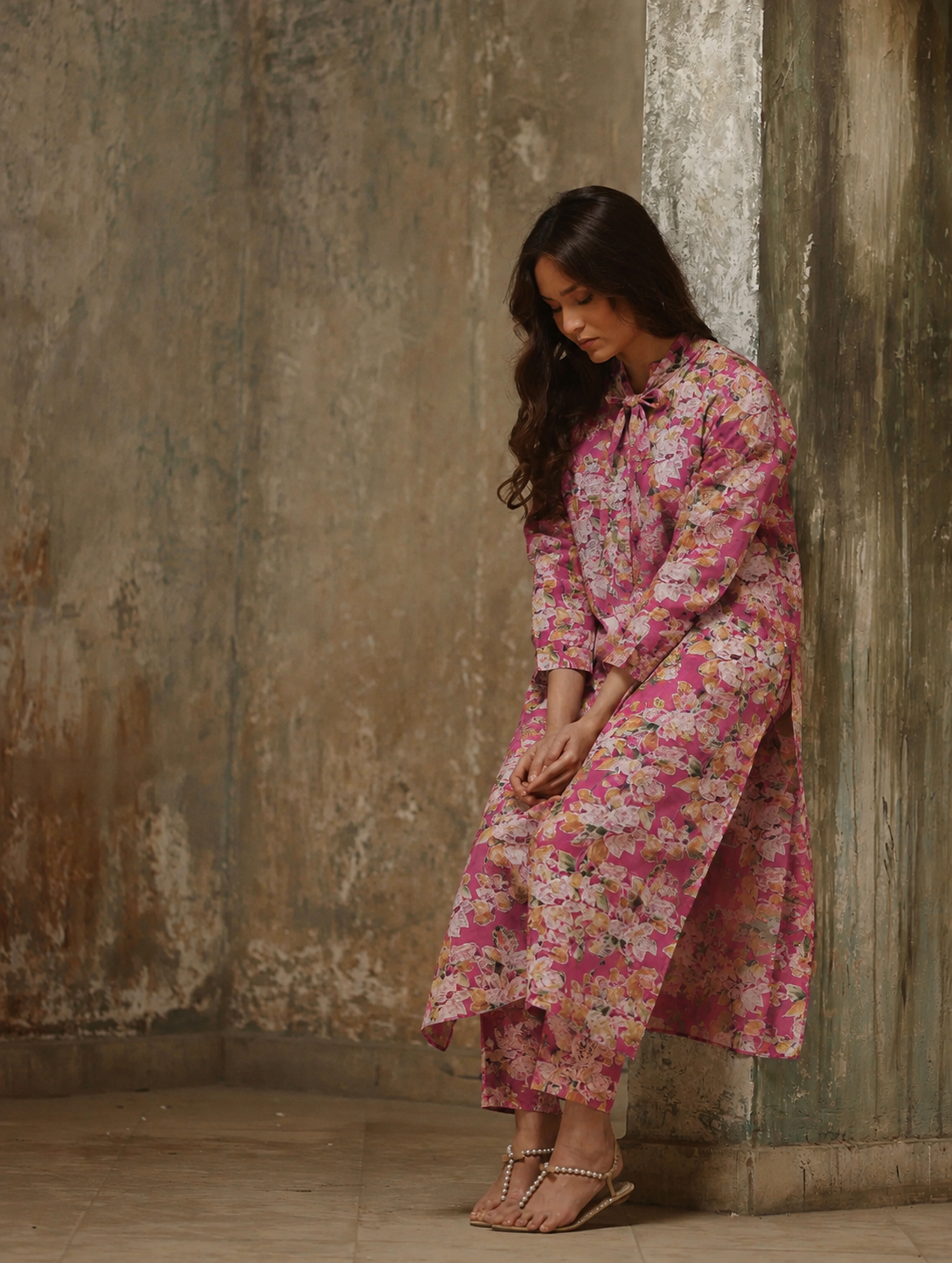 Women Pink Printed Coordinate Set