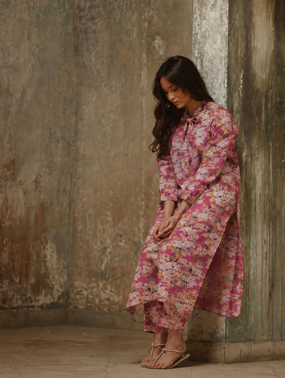 Women Pink Printed Coordinate Set