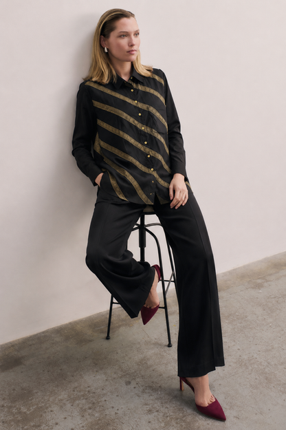 Women Black Lace Coordinate Set