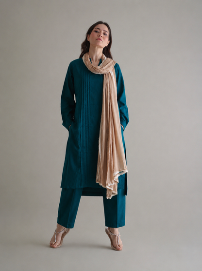 Women Green Kurta set with Dupatta