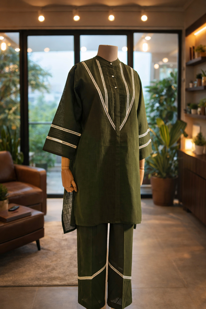 Women Olive Co-ord Set