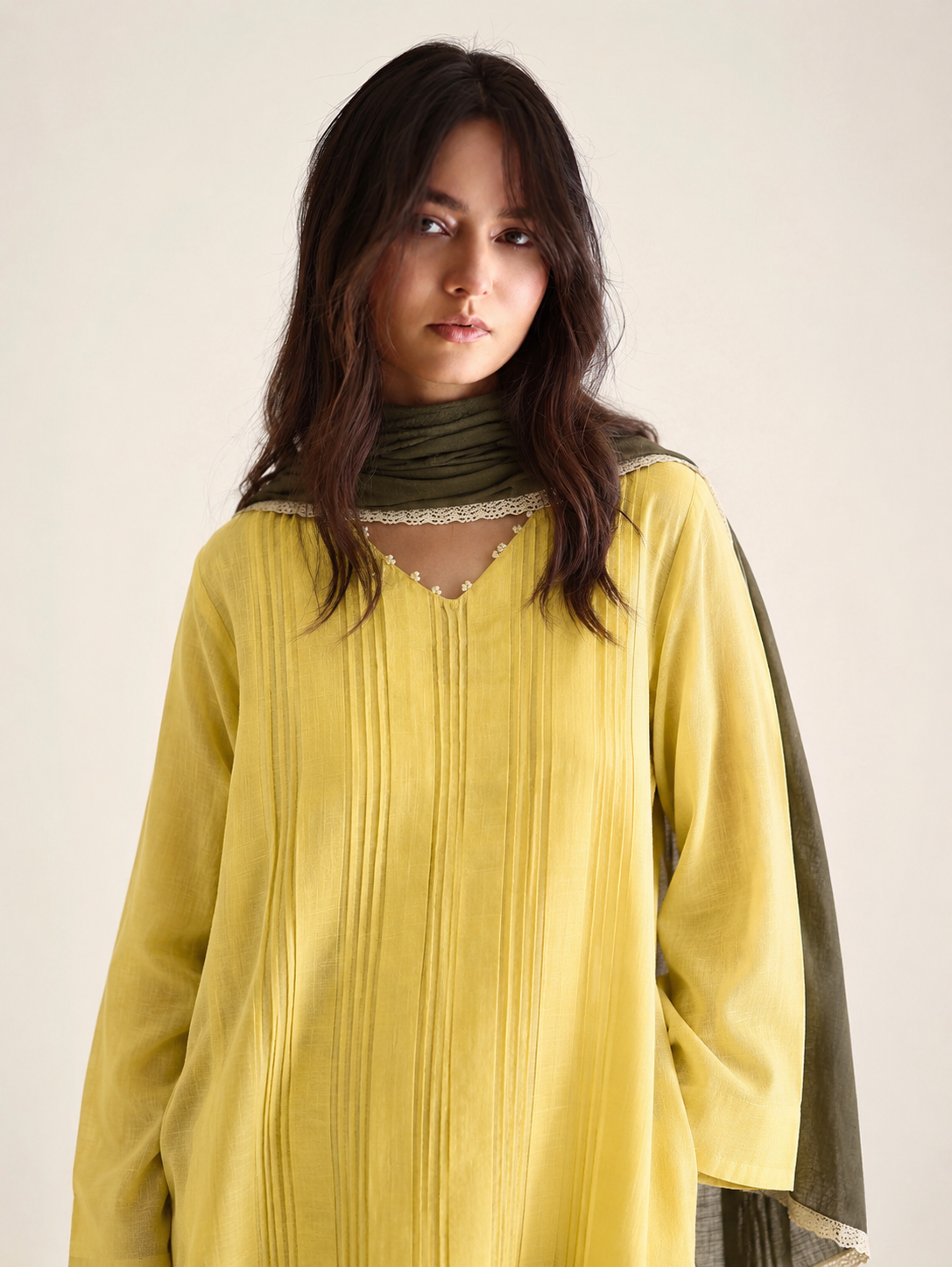 Women Yellow Kurta Set with Dupatta