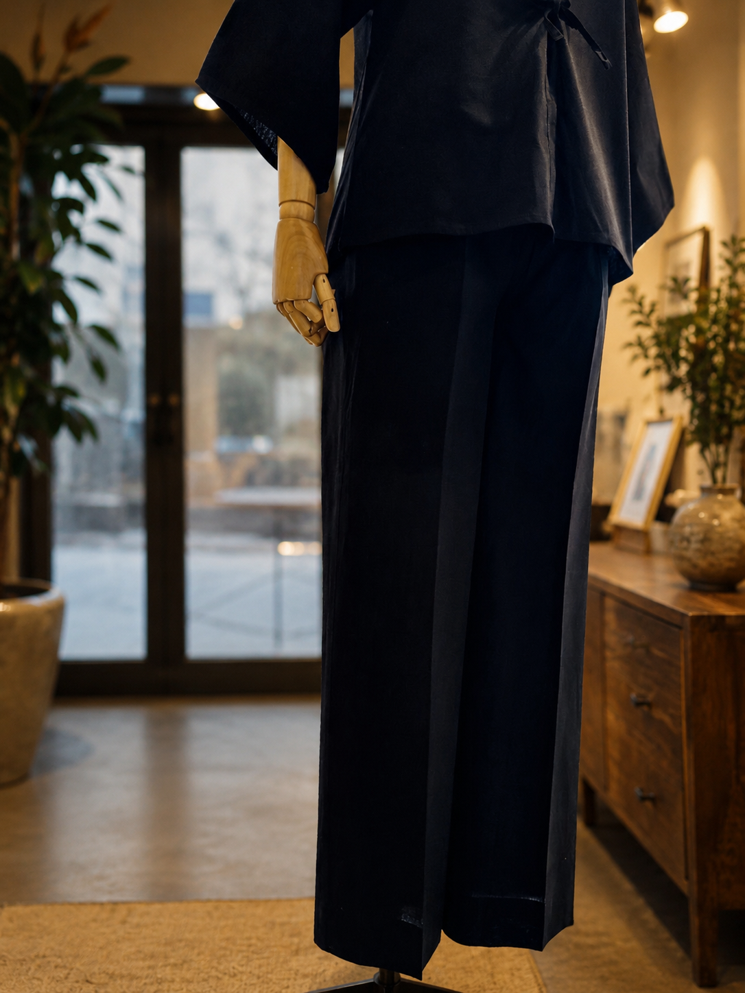 Women Black Poplin Co-ord Set