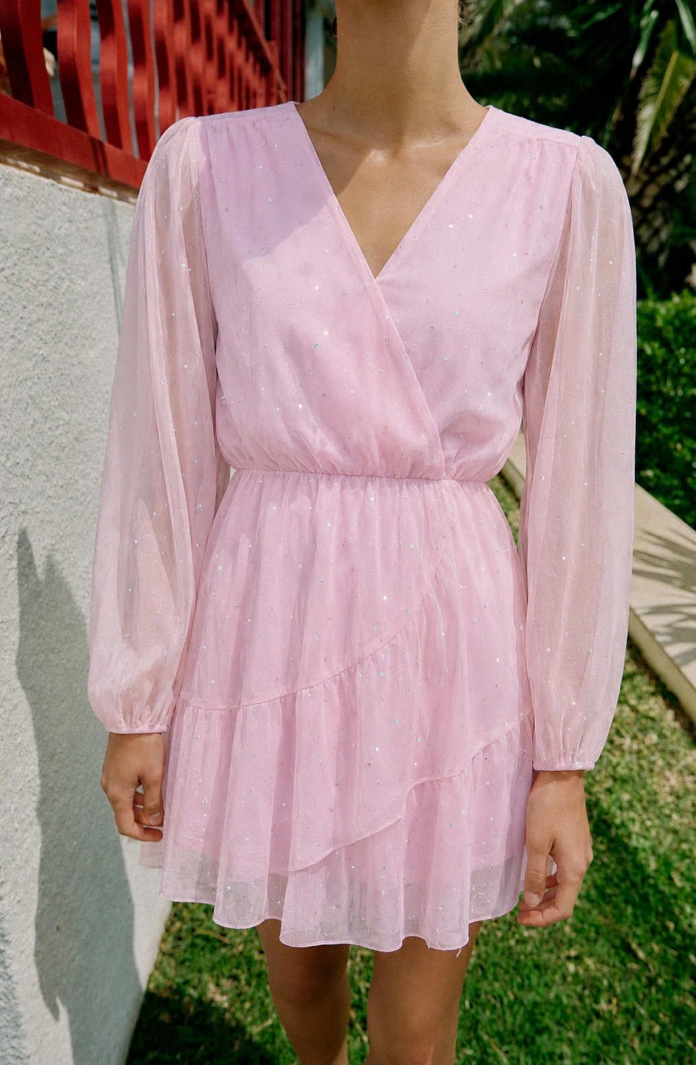 Women Pink Fit & Flare Mini Dress