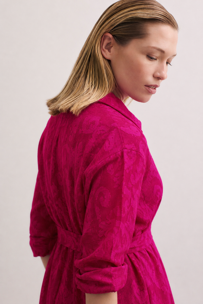 Women Magenta Lace Dress
