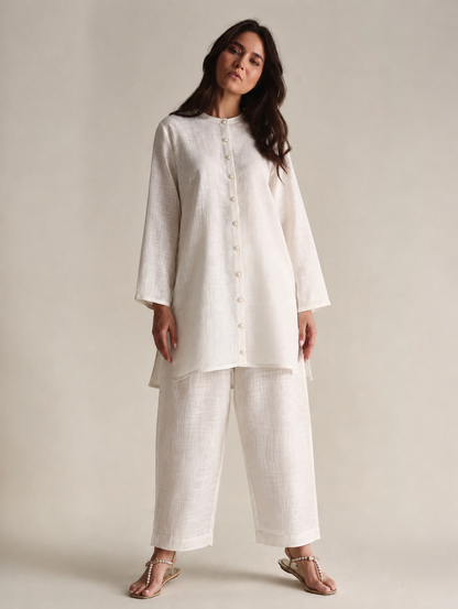Women Sustainable Off-white Kurta Set