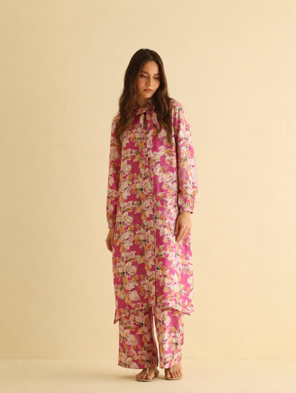 Women Pink Printed Coordinate Set