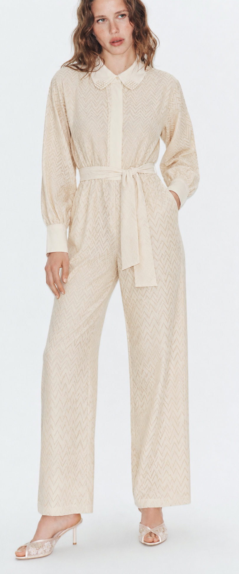 Women Off White Pure Cotton Jumpsuit