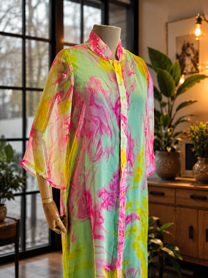 Women Multicolor Pearl Embellished Dress