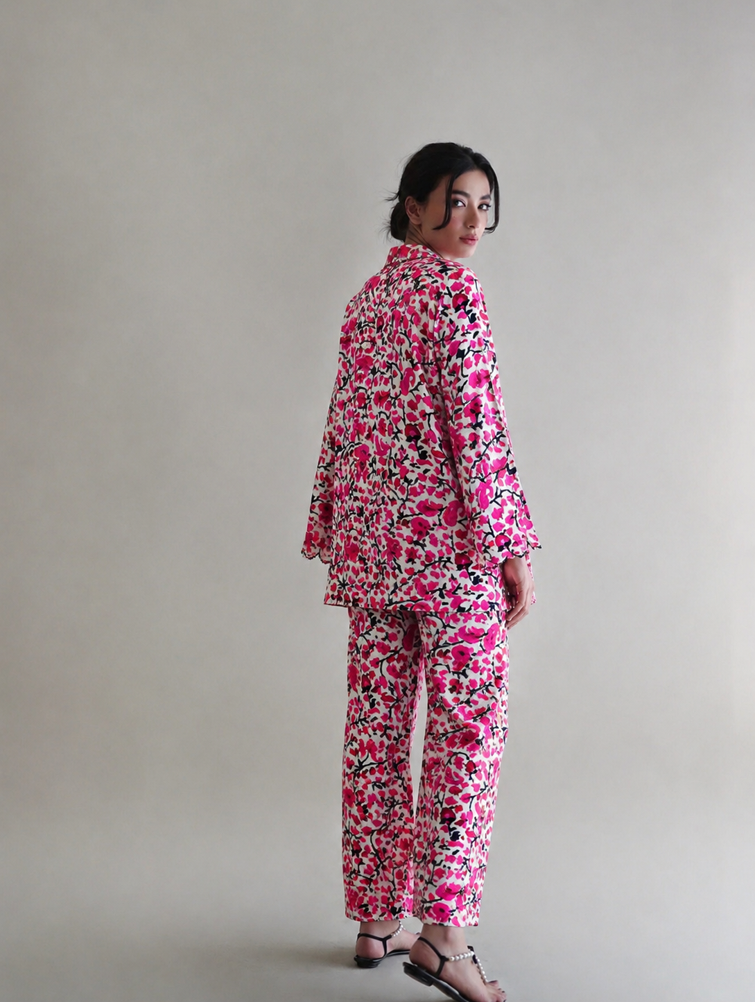 Women Pink Printed Coord Set