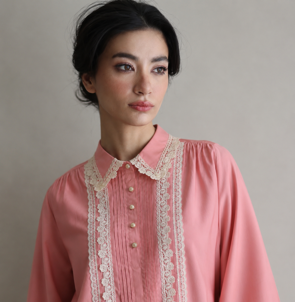 Women Pink and White Kurta set