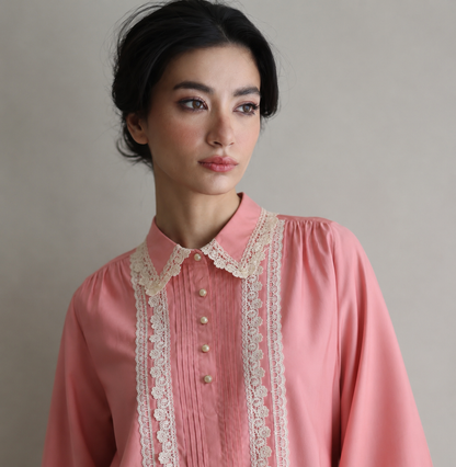 Women Pink and White Kurta set