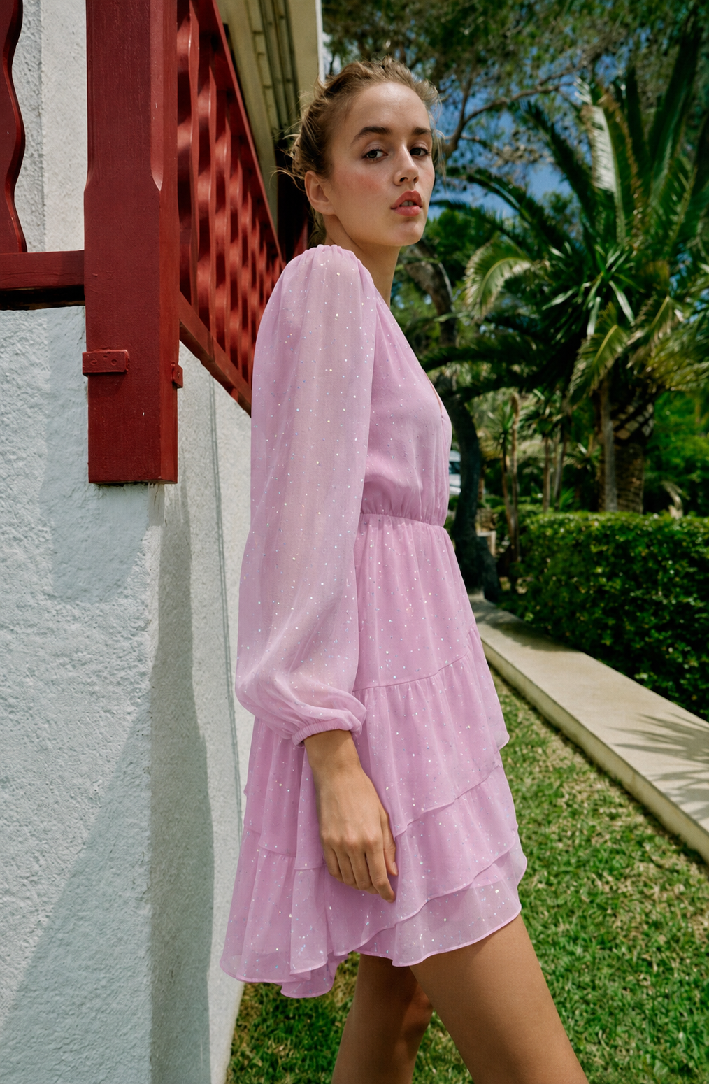 Women Pink Fit & Flare Mini Dress