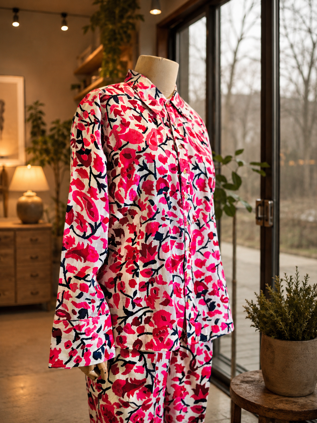Women Pink Printed Coord Set