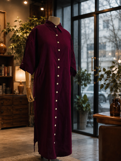 Women Wine A line Dress