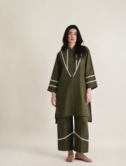 Women Olive Co-ord Set