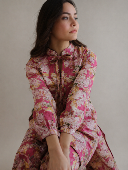 Women Pink Printed Coordinate Set