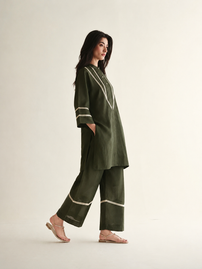 Women Olive Co-ord Set