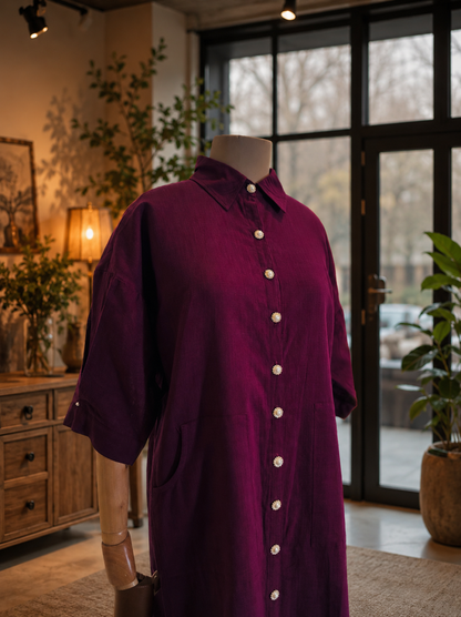 Women Wine A line Dress