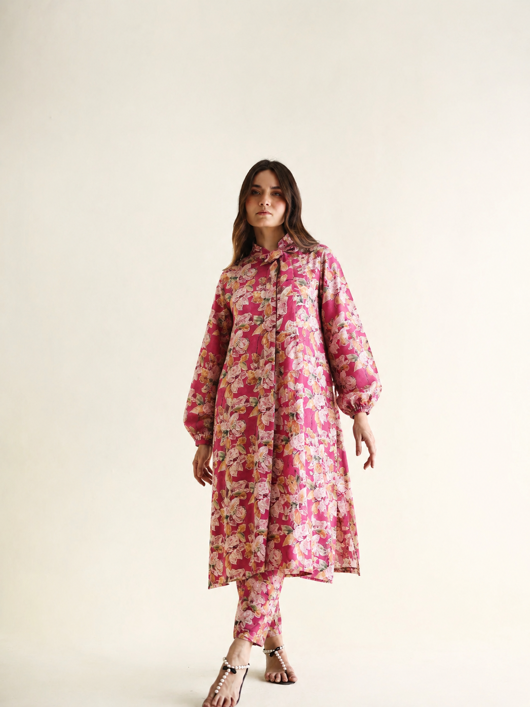 Women Pink Printed Coordinate Set