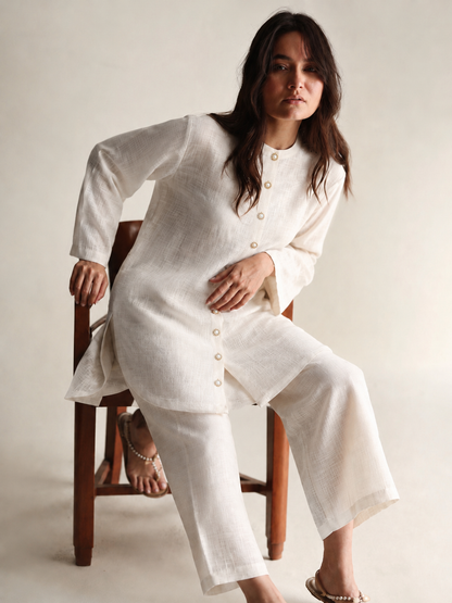 Women Sustainable Off-white Kurta Set