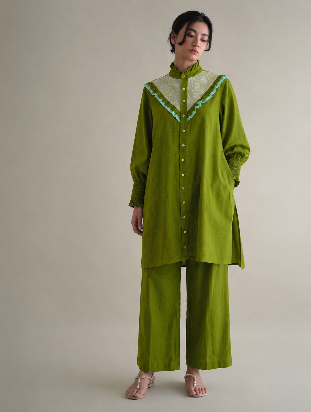 Women Green Coordinate Set
