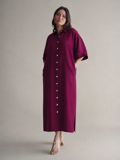 Women Wine A line Dress