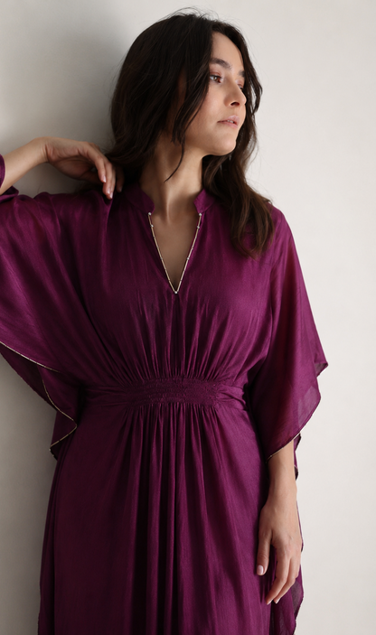 Women Wine Midi length Kaftan
