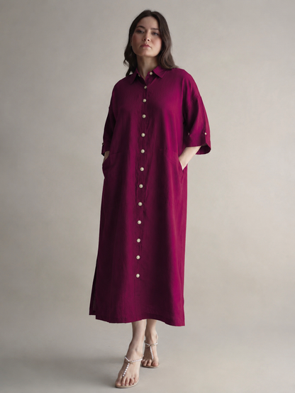 Women Wine A line Dress