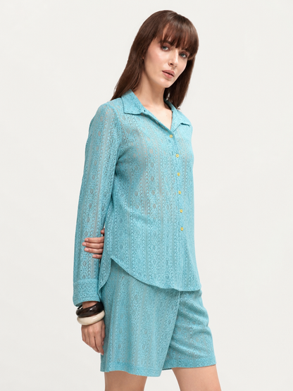 Women 100% Cotton Lace Coordinate Set