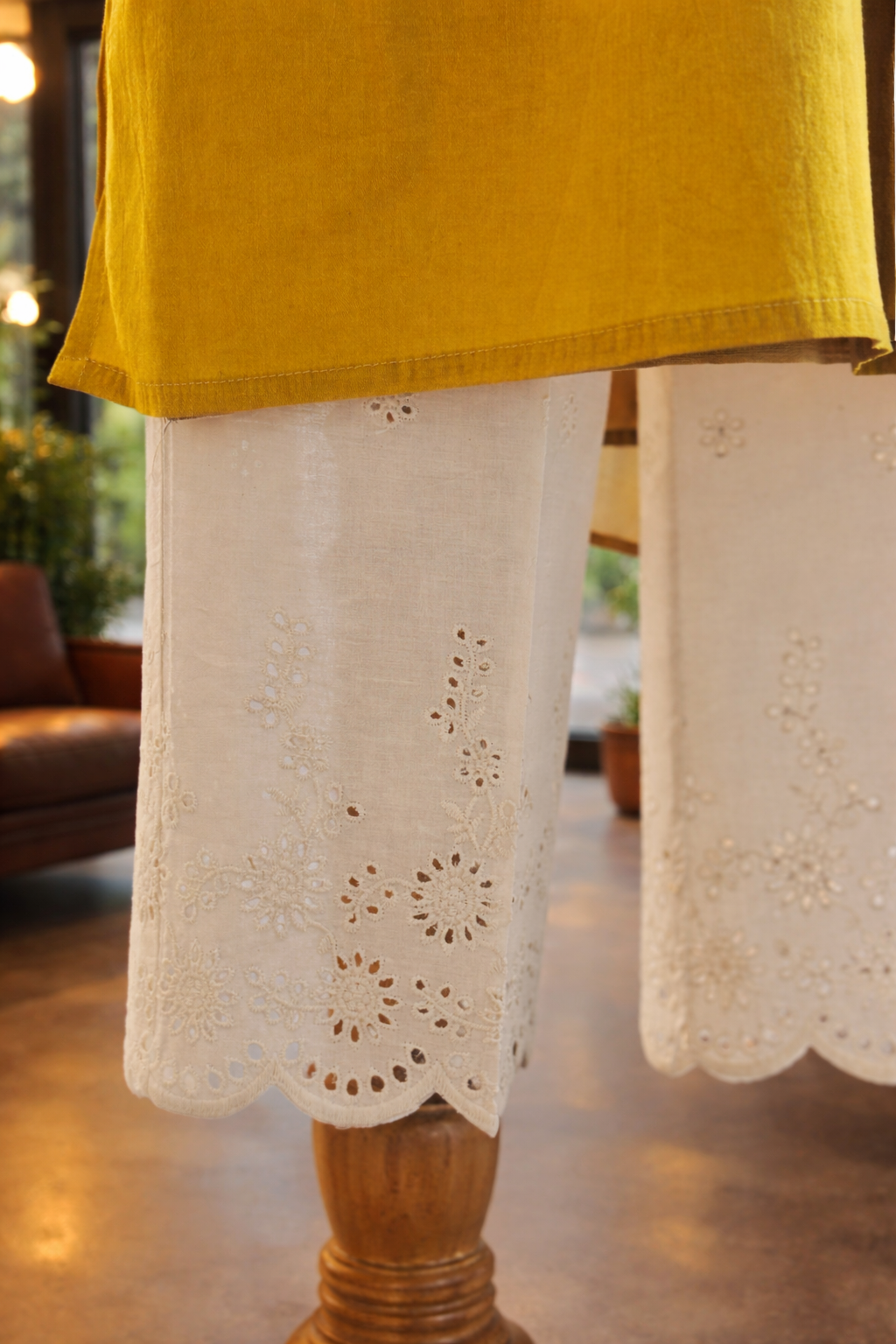 Women Mustard Yellow Embellished kurta Set with Dupatta