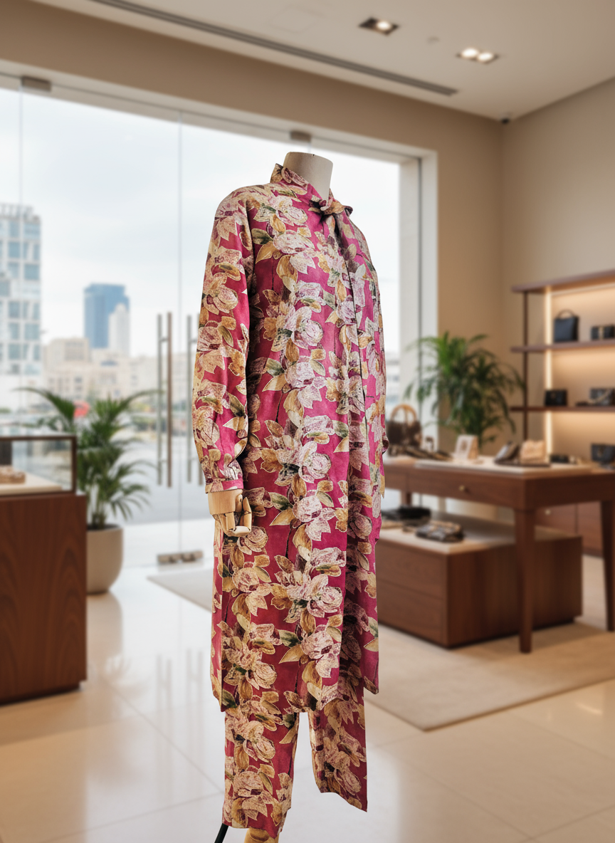 Women Pink Printed Coordinate Set