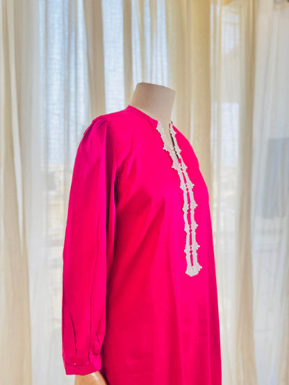 Women magenta pink kurta set