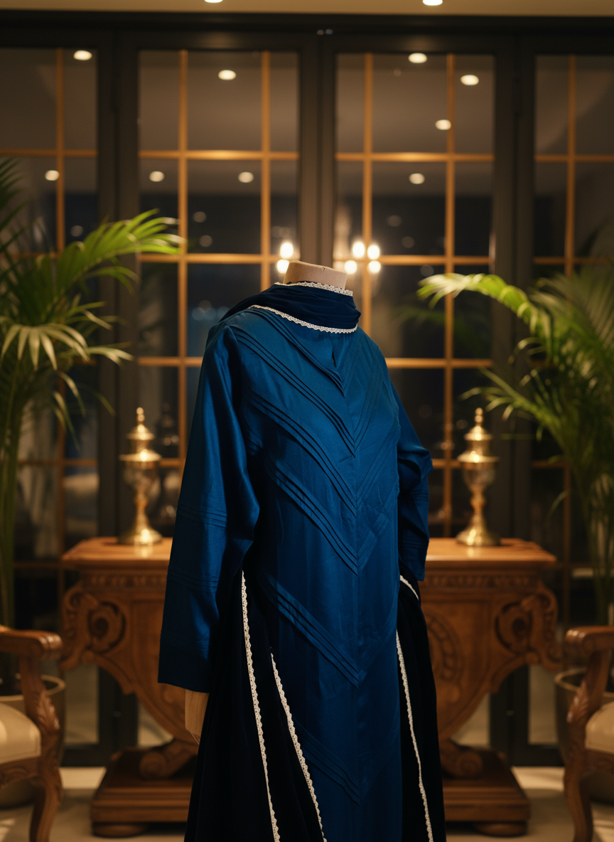 Women Teal Blue Kurta Set with Dupatta