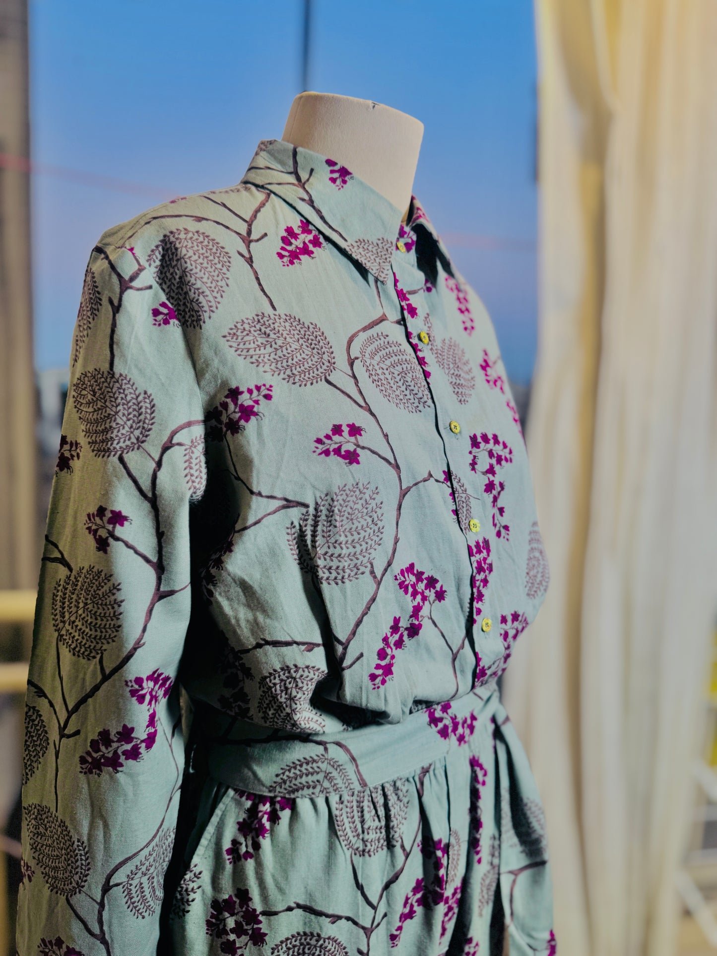 Women Grey Printed loose fit Jumpsuit