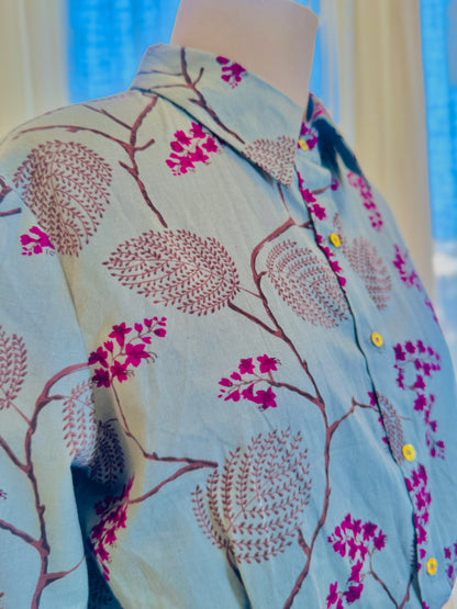 Women Grey Printed loose fit Jumpsuit