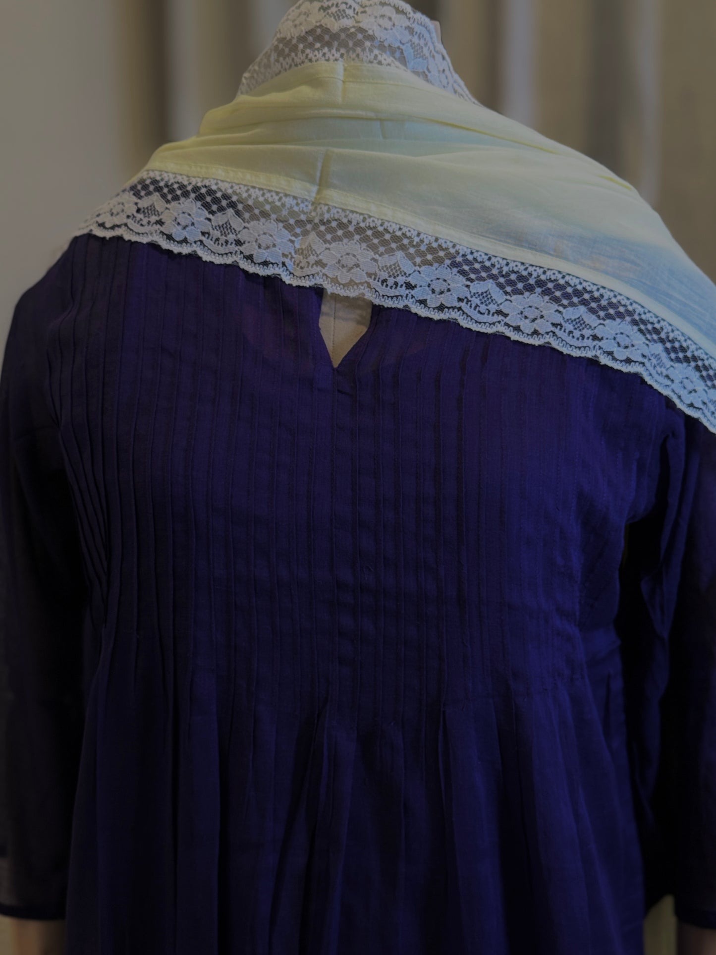 Women Purple Kurta Set with Dupatta