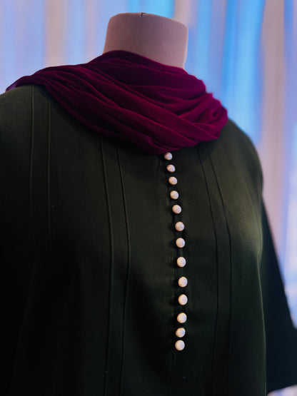 Women Olive Kurta Set with Dupatta