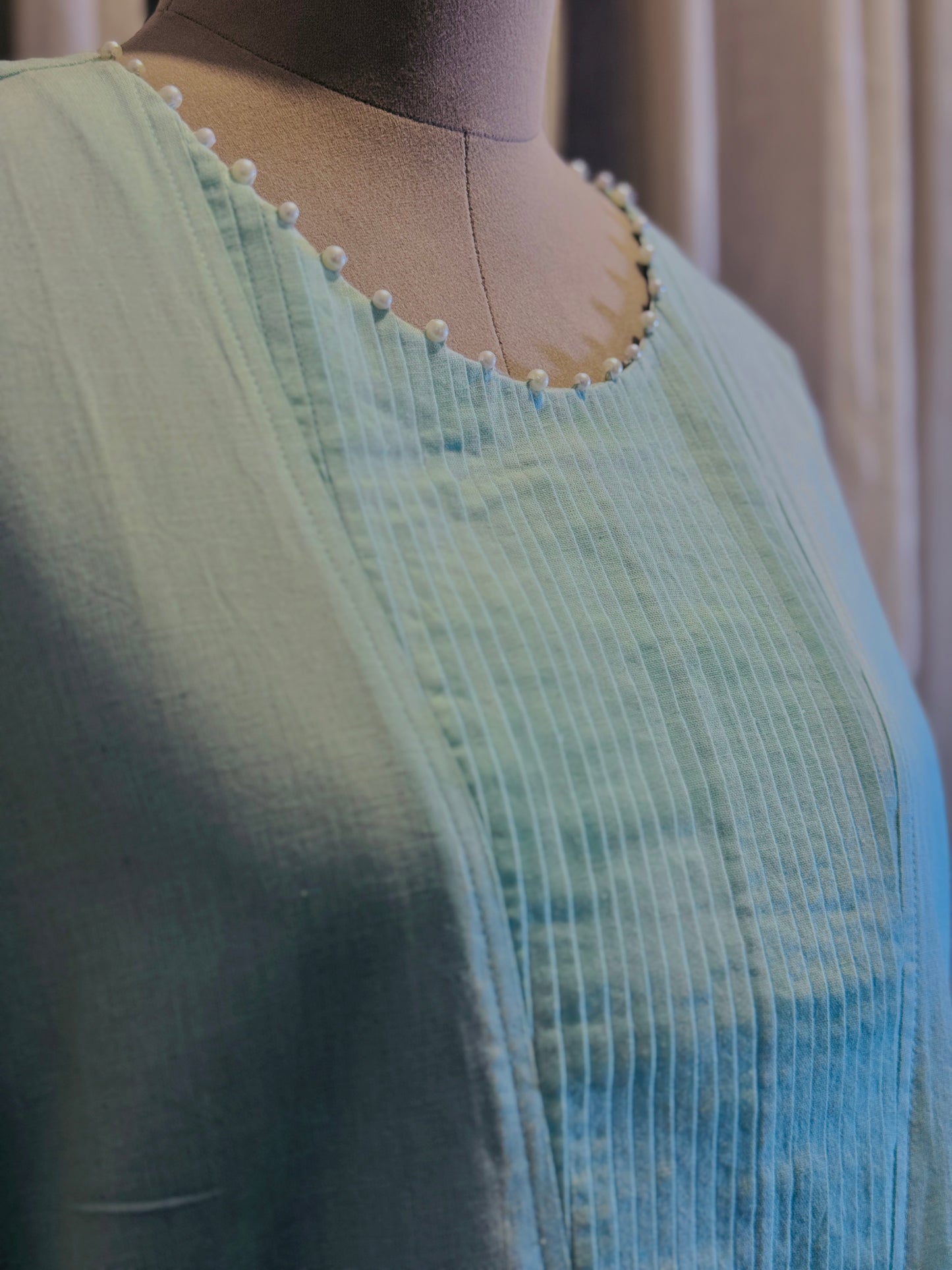 Women Embellished Turquoise Kurta Set