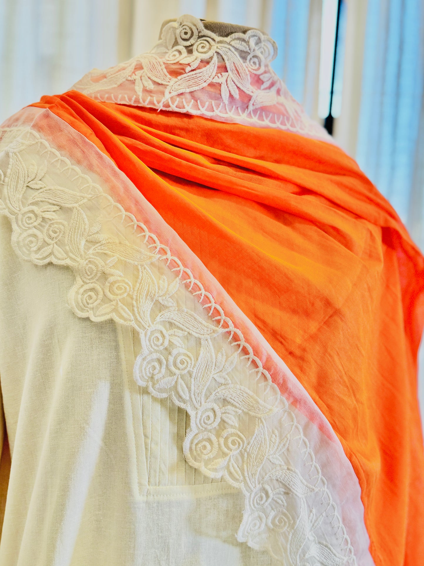 Women Cream Kurta Set with Dupatta