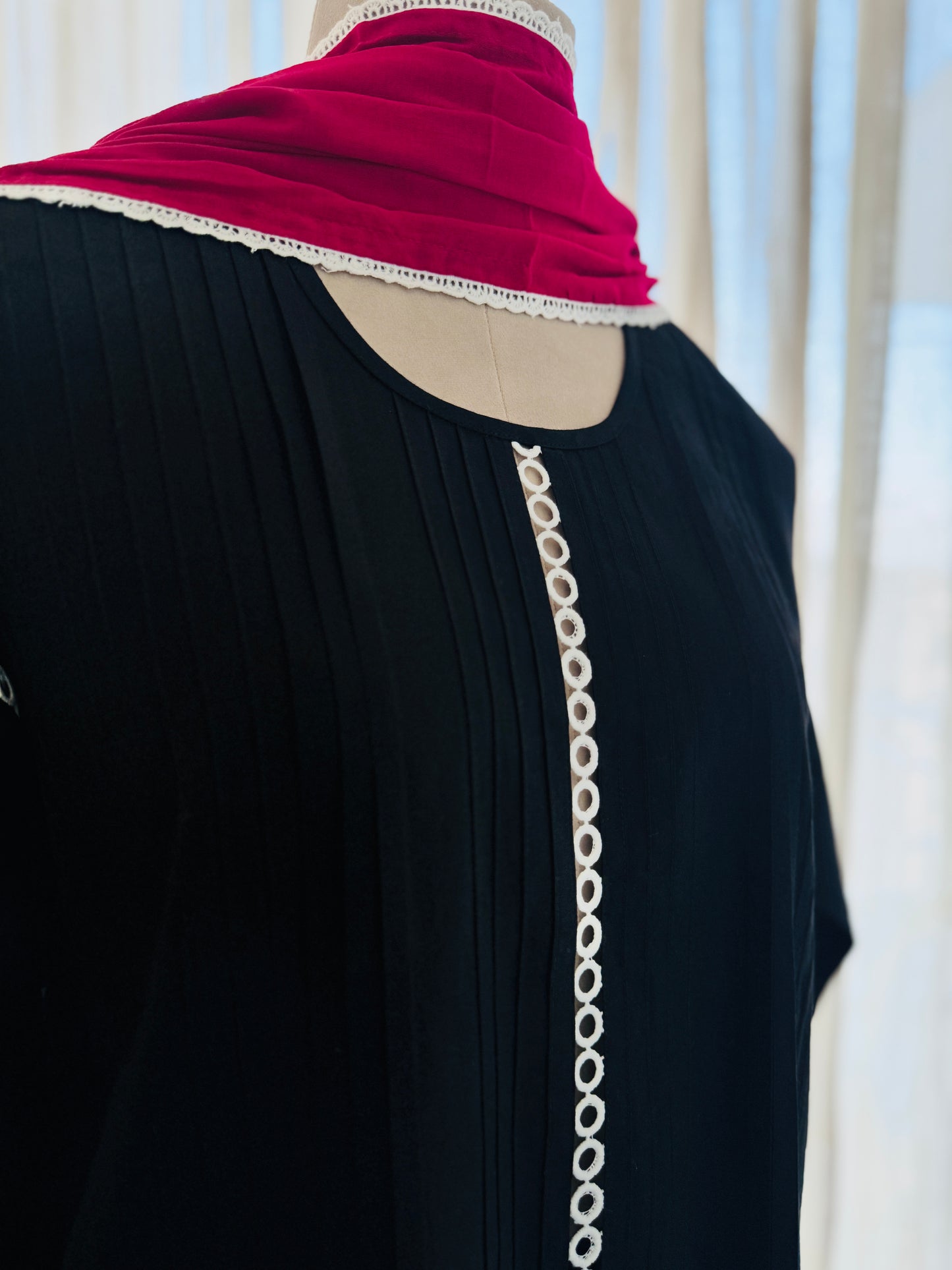 Women Black Kurta Set with Dupatta